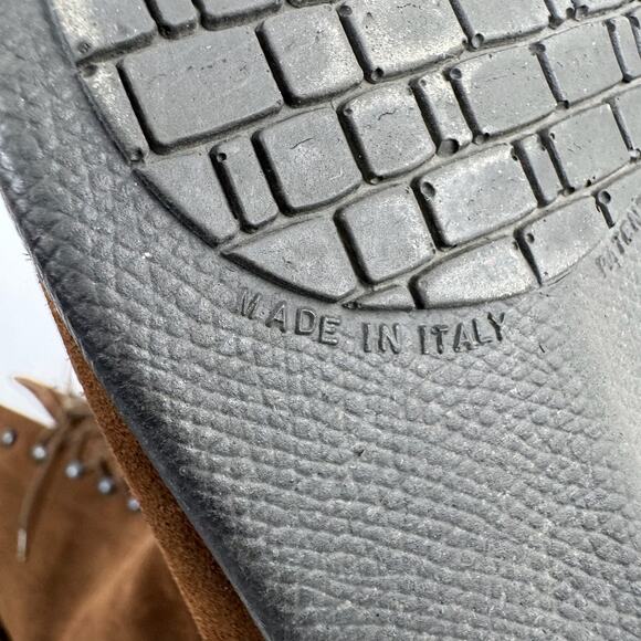 FRATELLI ROSSETTI Chocolate Brown Suede Knee-High Riding Boots - Picture 13 of 13